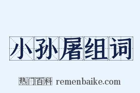 小孙屠组词是什么意思的图片